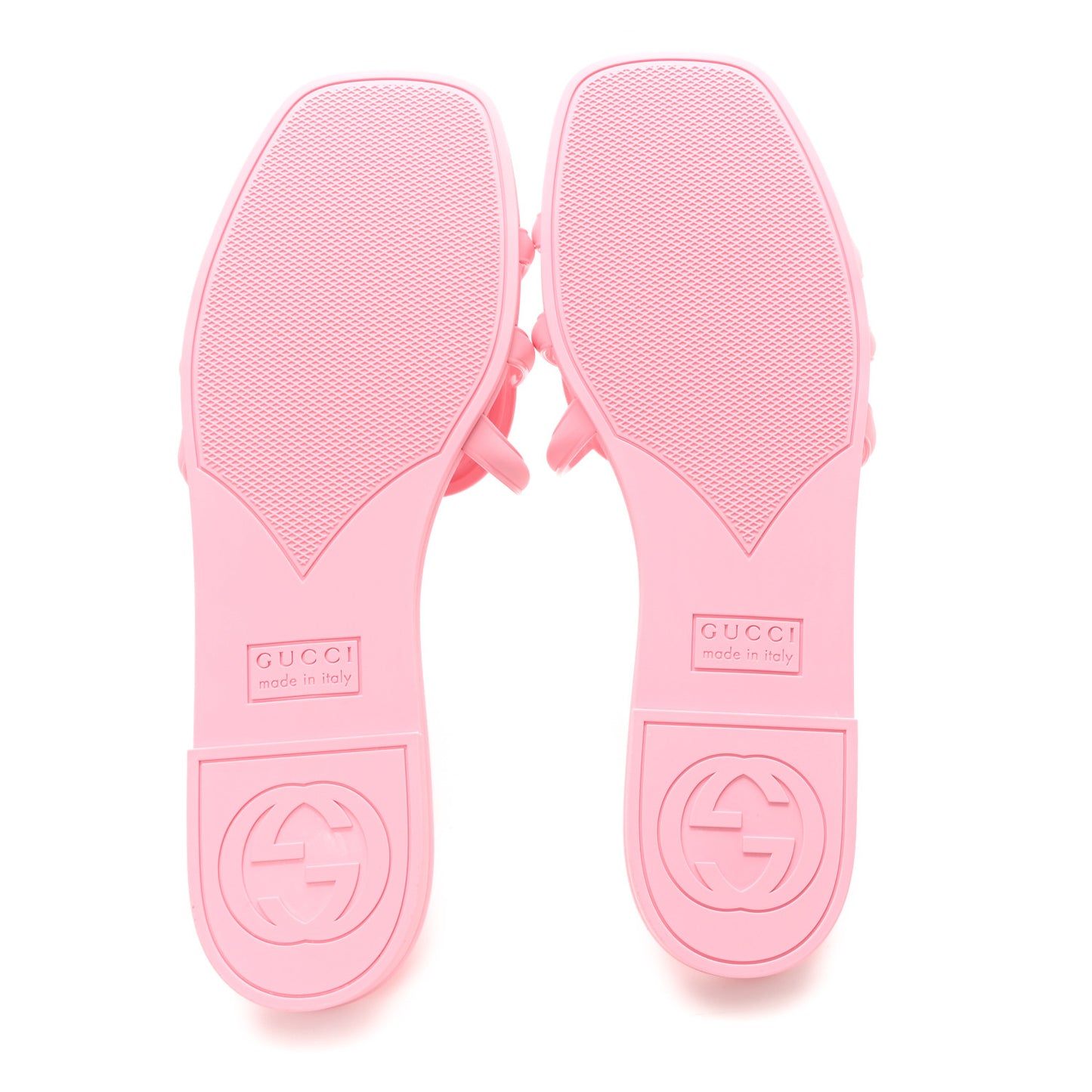 Rubber Interlocking G Womens Slide Sandals 38 Wild Rose