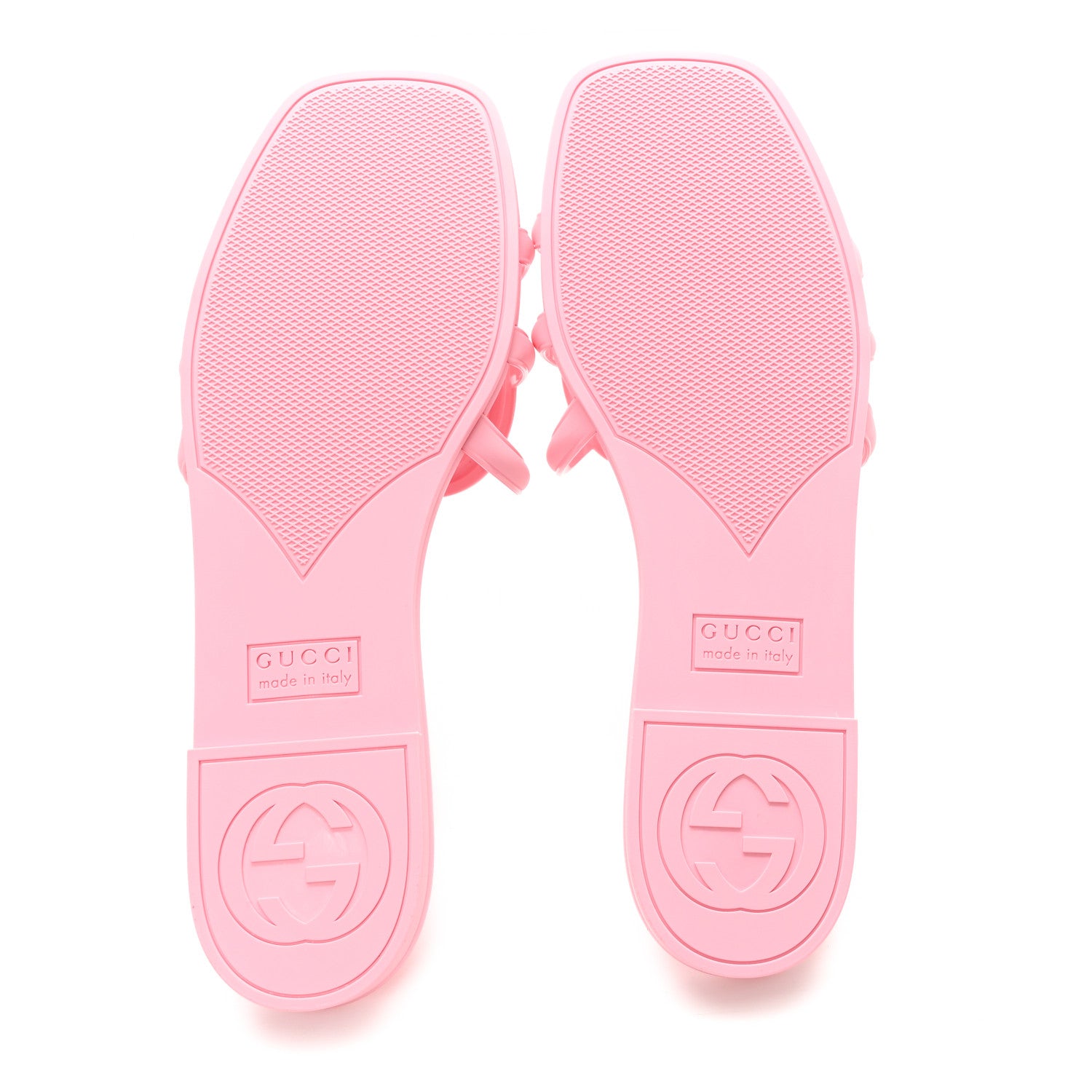 Gucci Rubber Interlocking G Womens Slide Sandals 38 Wild Rose 6 of 10