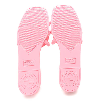 Gucci Rubber Interlocking G Womens Slide Sandals 38 Wild Rose 6 of 10