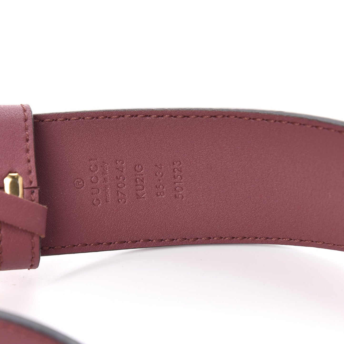 GG Supreme Monogram Blooms Moon Calfskin Interlocking G 37mm Belt 85 34 Beige Ebony Multicolor Dry Rose