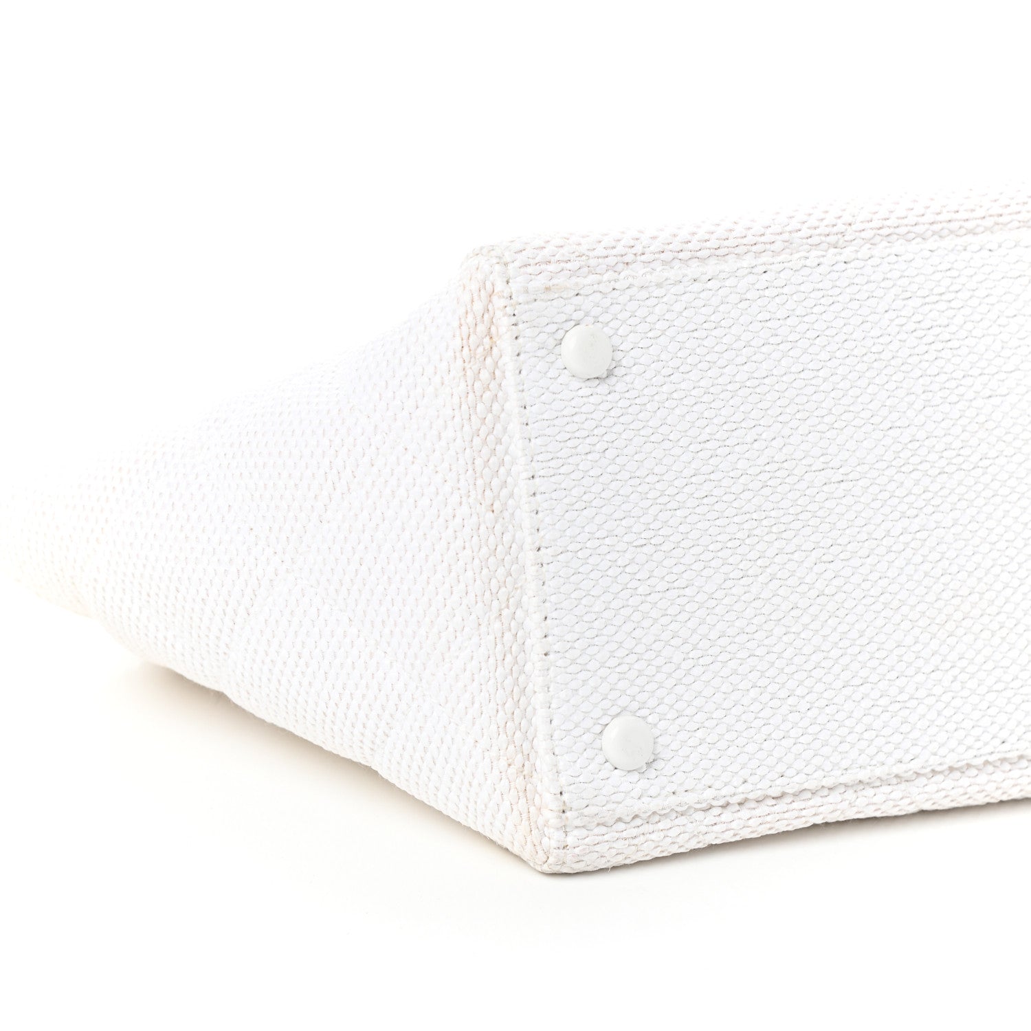 Chanel Woven Canvas Bekko Chain Tote White 9 of 10