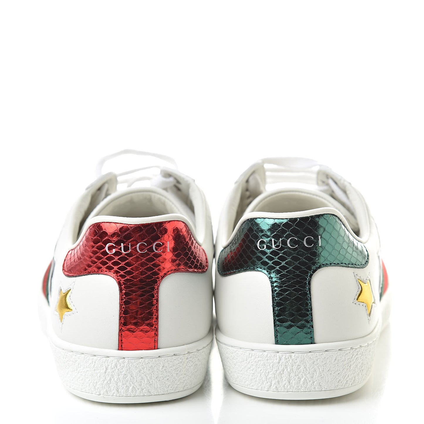 Calfskin Ayers Web Star Embroidered Mens Ace Sneakers 5.5 White Multi