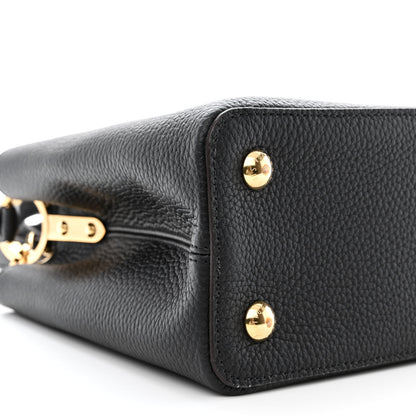 Louis Vuitton Taurillon Capucines MM Black Fuchsia 8 of 10