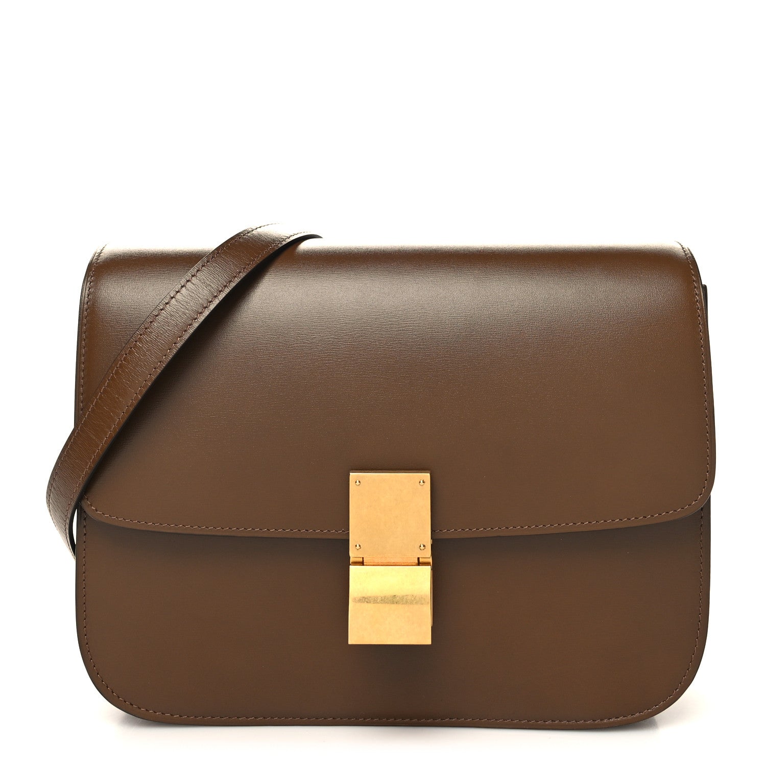 Celine Box Calfskin Medium Classic Box Flap Bag Camel 1 of 12