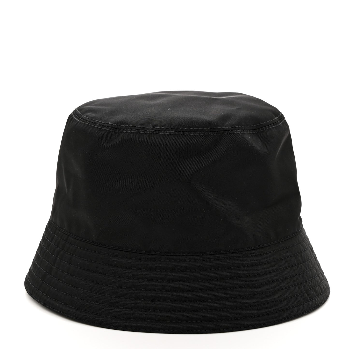Re-Nylon Metal Triangle Logo Womens Bucket Hat S Black