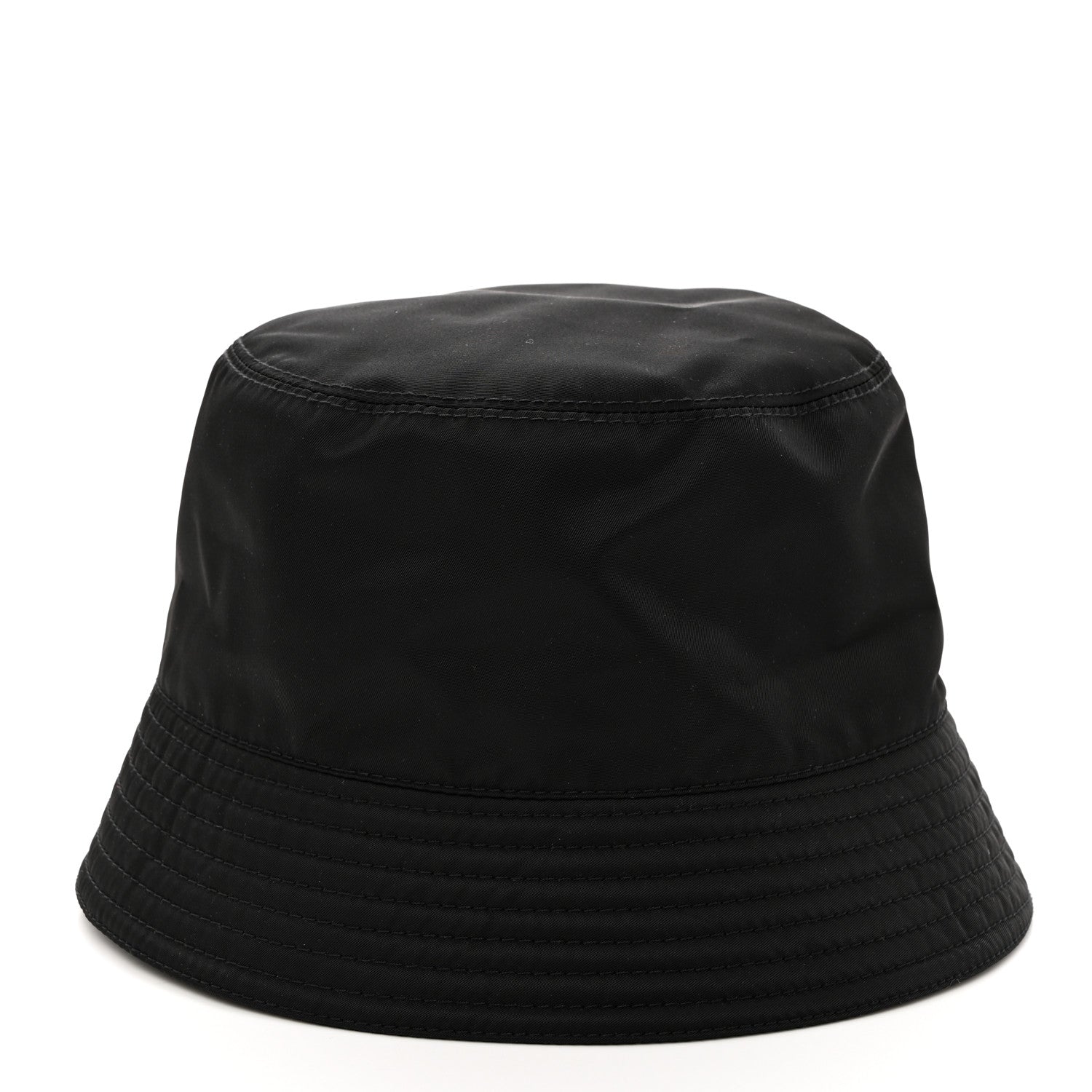 Prada Re-Nylon Metal Triangle Logo Womens Bucket Hat S Black 5 of 8