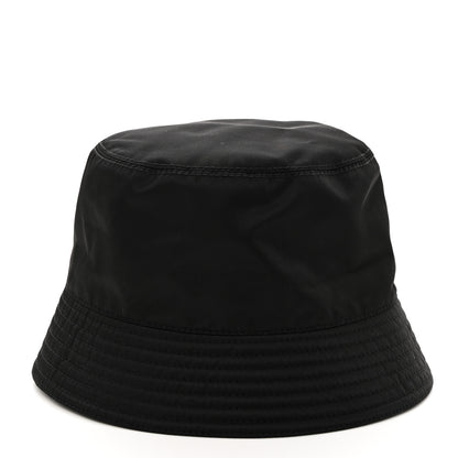 Prada Re-Nylon Metal Triangle Logo Womens Bucket Hat S Black 5 of 8