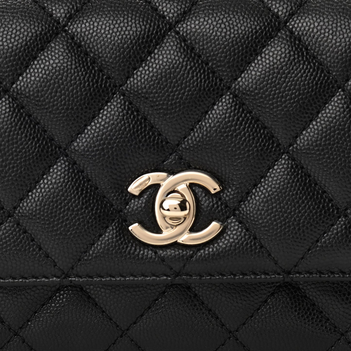 Caviar Quilted Extra Mini Coco Handle Flap Black