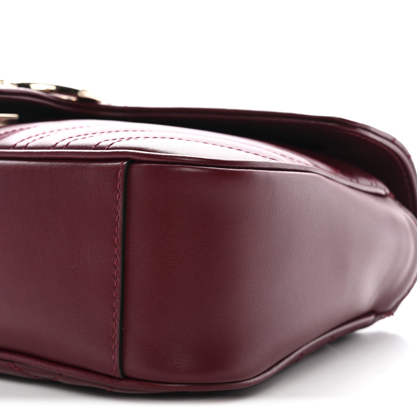 Calfskin Matelasse Small GG Marmont Shoulder Bag Ancora Red Ancora Red