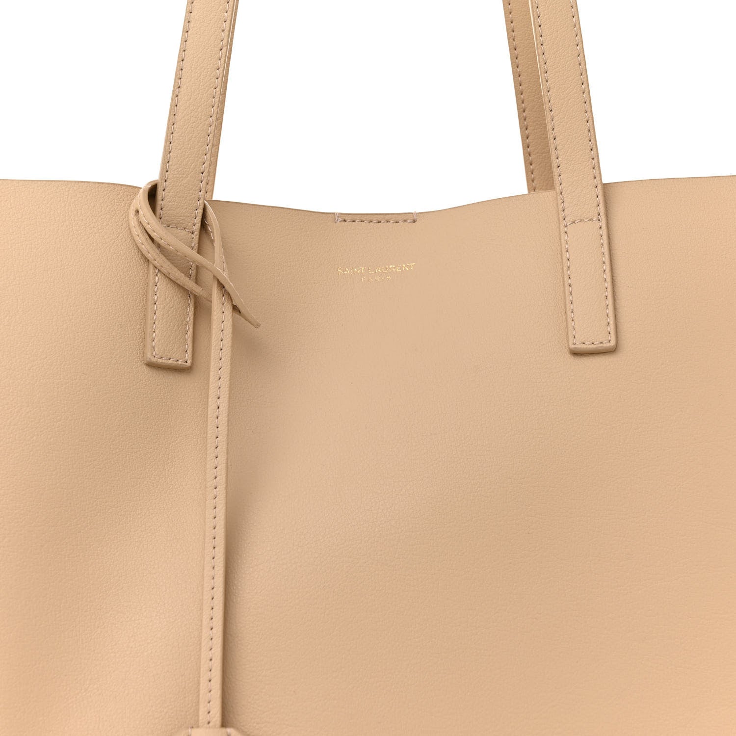 Saint Laurent Calfskin Large Shopping Tote Dark Beige 9 of 15