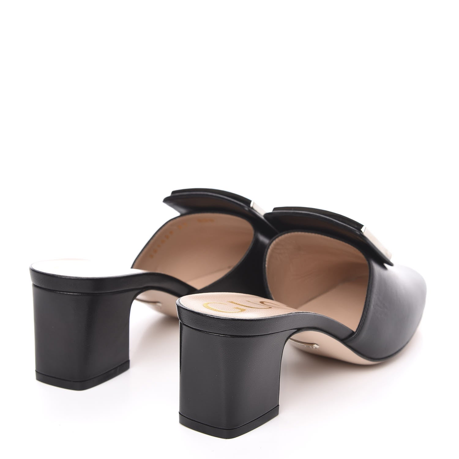 Gucci Malaga Kid Crystal Square G Madelyn Mules 37 Black 4 of 10