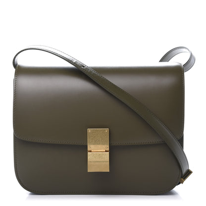 Celine Box Calfskin Classic Box Medium Flap Bag Army Green 1 of 10