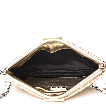 Miu Miu Metallic Nappa Matelasse Crystal Shoulder Bag Pirite 5 of 10