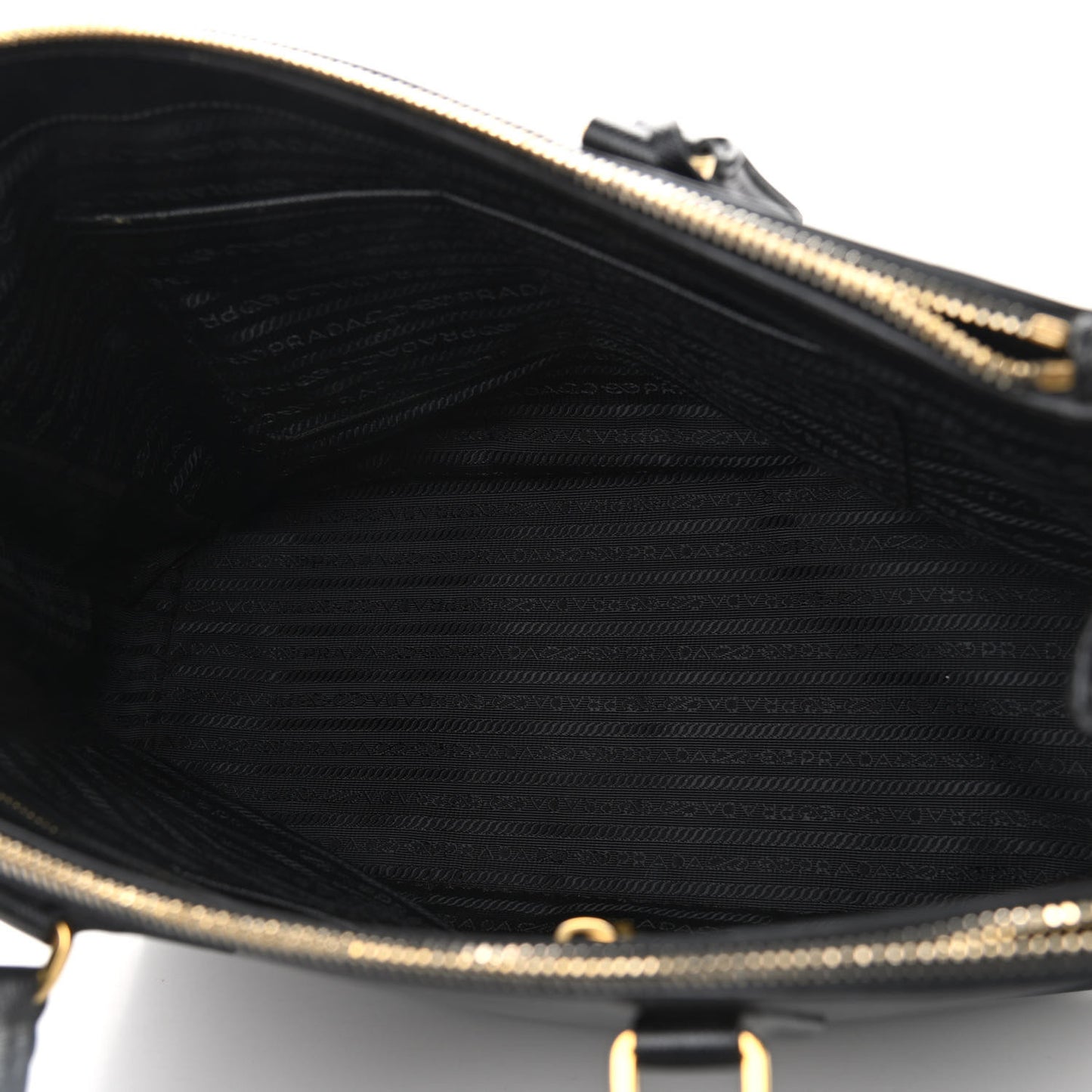 Saffiano Small Galleria Double Zip Tote Black