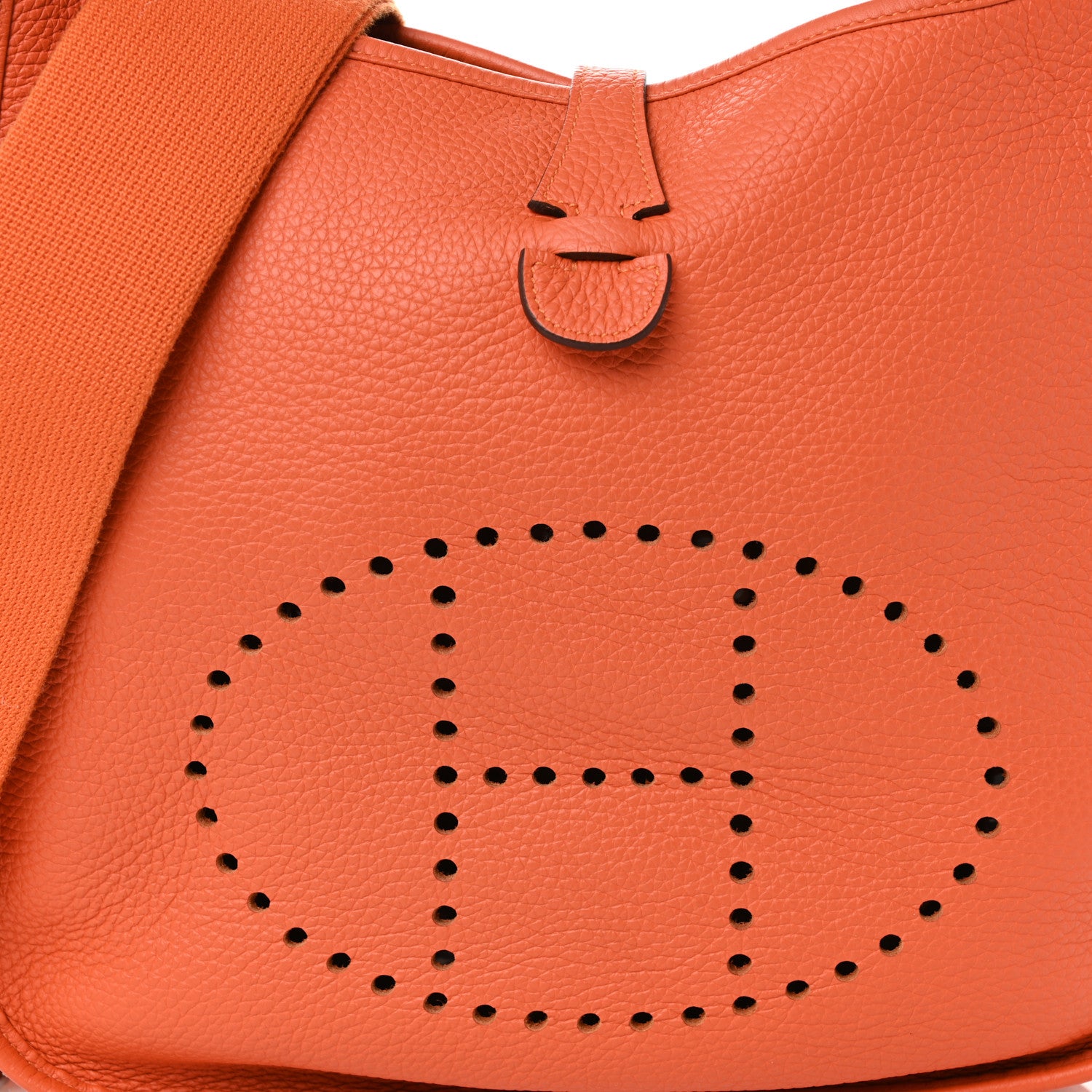 Hermes Taurillon Clemence Evelyne III PM Orange 8 of 10