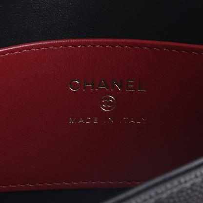 Chanel Shiny Caviar Mini Preppy Coco Shoulder Bag Black 5 of 10