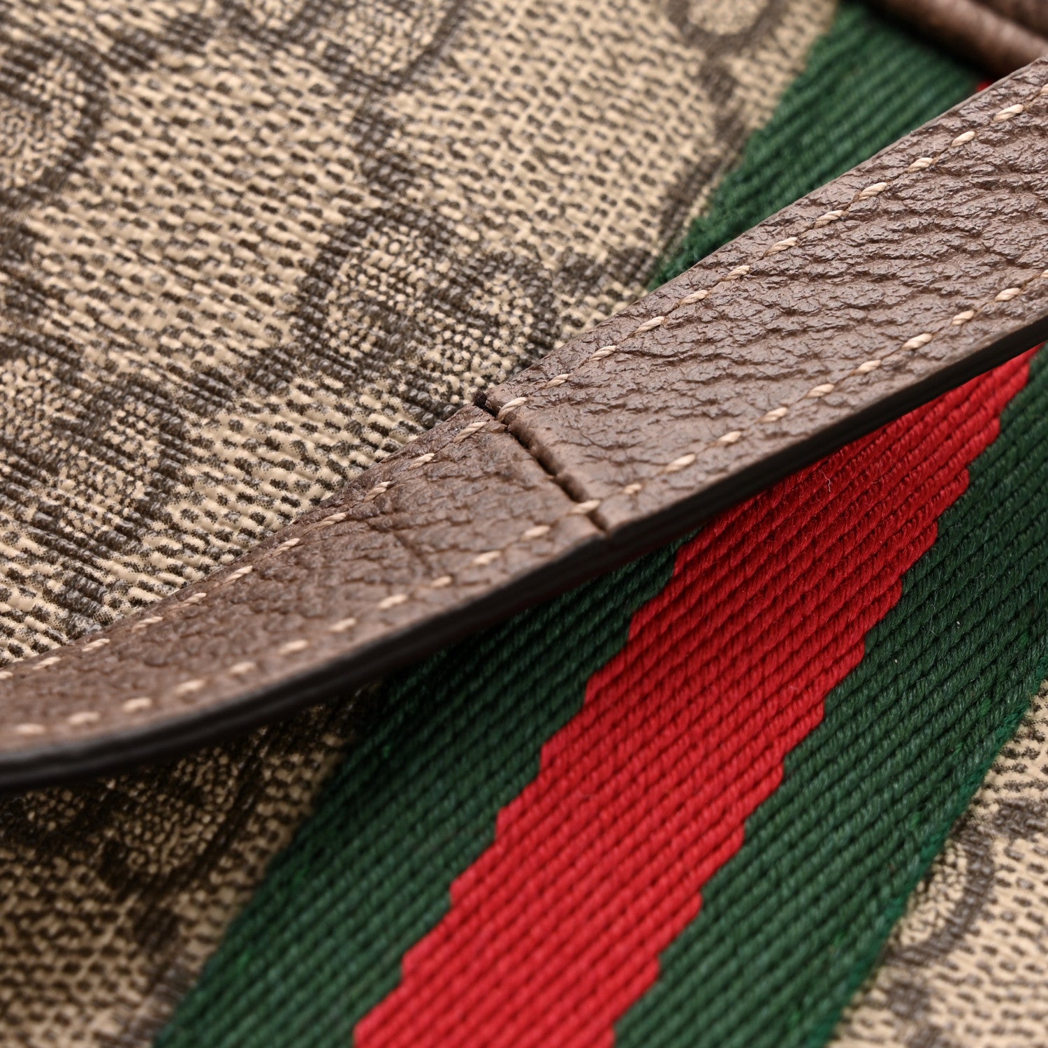 Gucci GG Supreme Monogram Web Mini Ophidia Shoulder Bag Brown 12 of 12