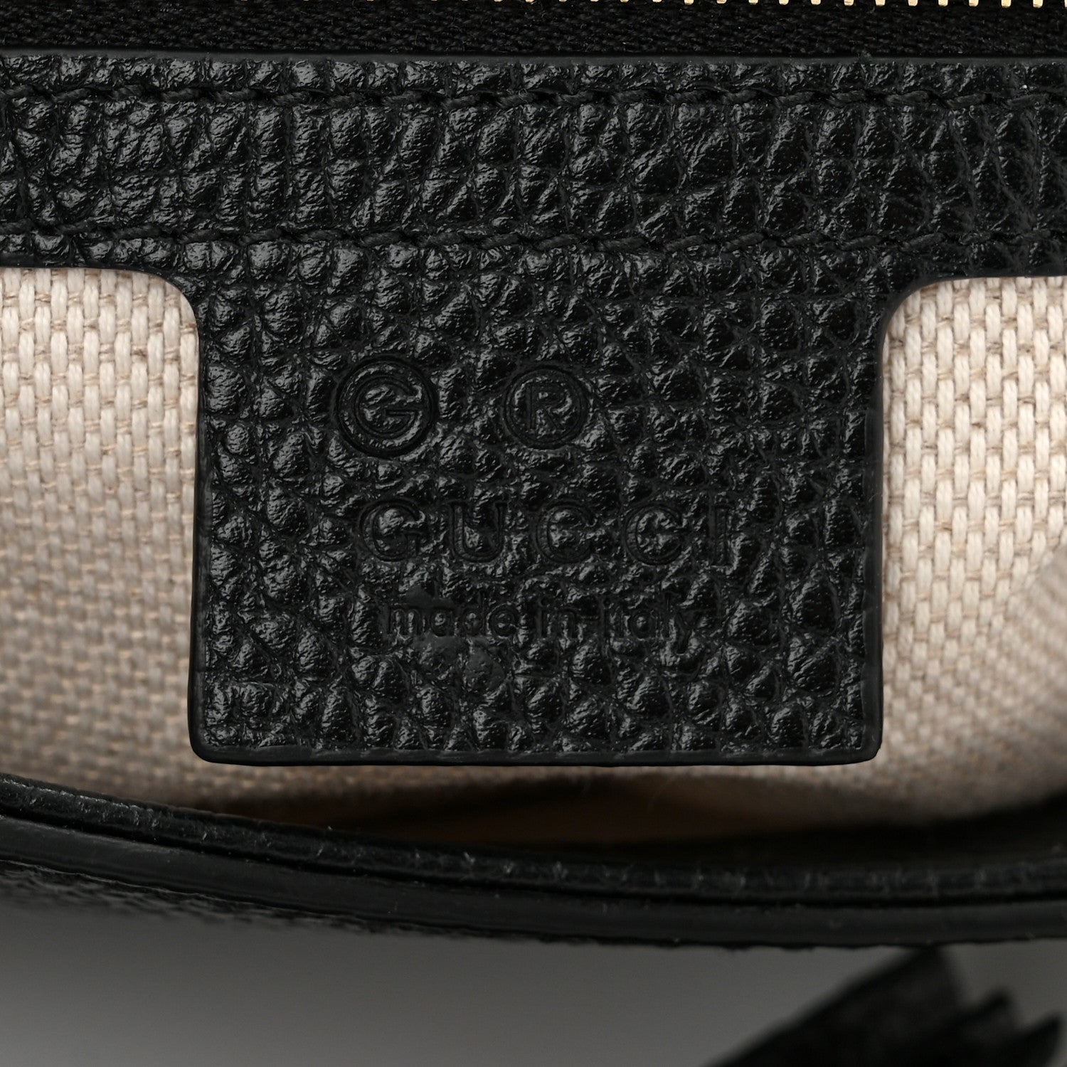 Gucci Pebbled Calfskin Medium Soho Flap Crossbody Black 6 of 10