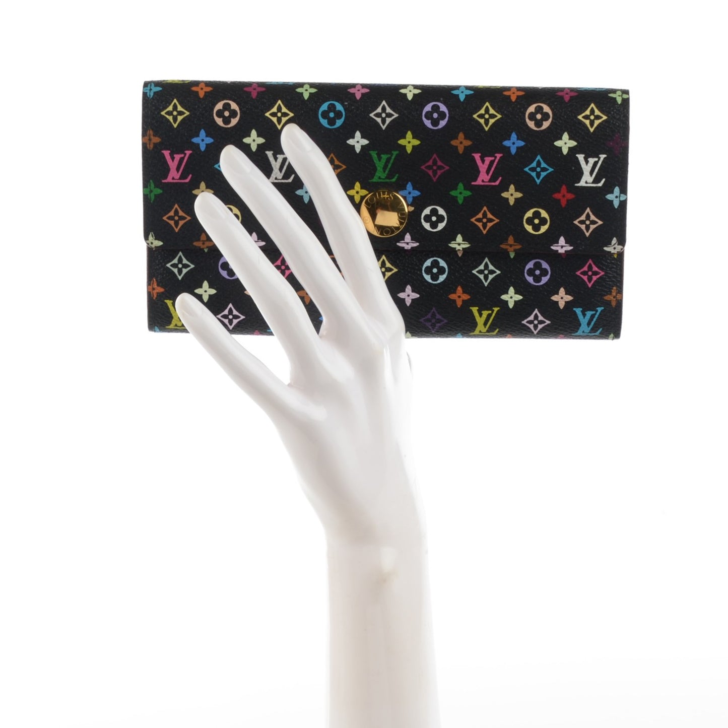 Monogram Multicolor Sarah Wallet Black Violet