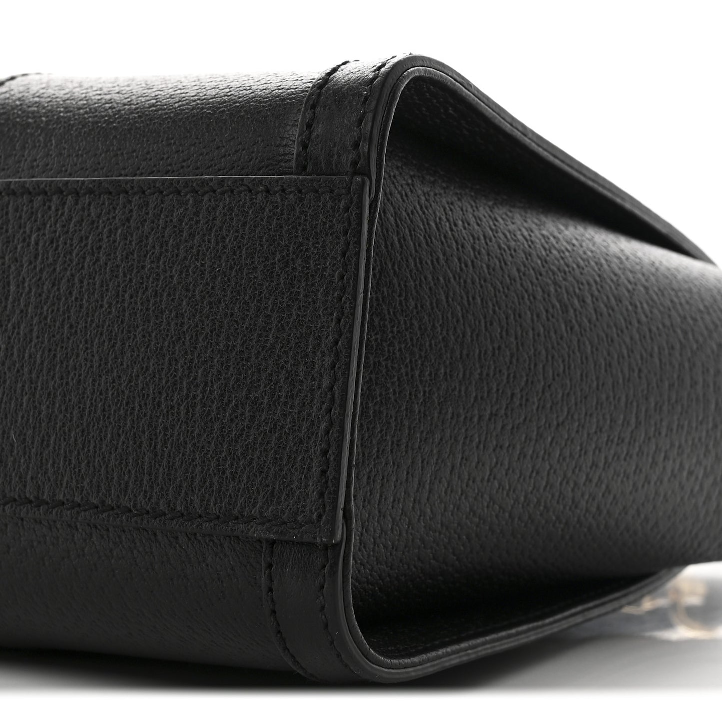 Textured Calfskin Web Small Ophidia Tote Bag Black