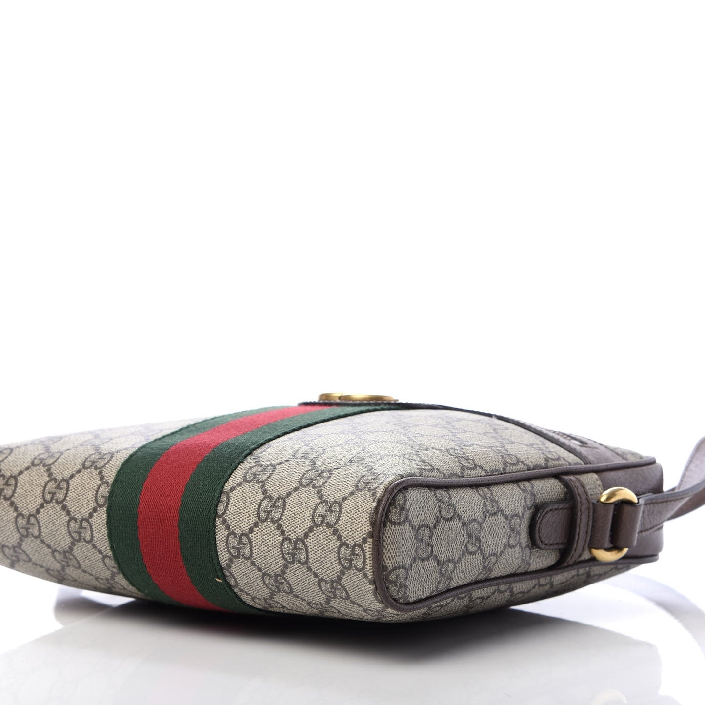 GG Supreme Monogram Web Small Ophidia Messenger Bag Brown