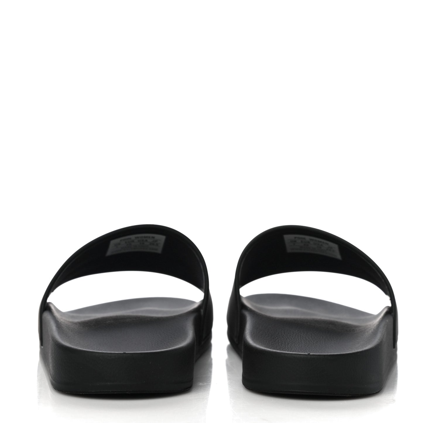 Rubber Womens Logo Pool Slide Sandals 40 Black White