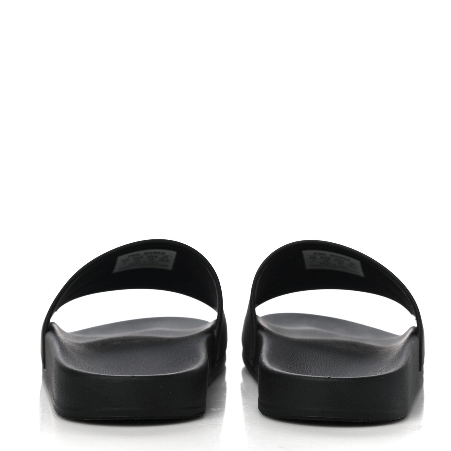 Balenciaga Rubber Womens Logo Pool Slide Sandals 40 Black White 6 of 11