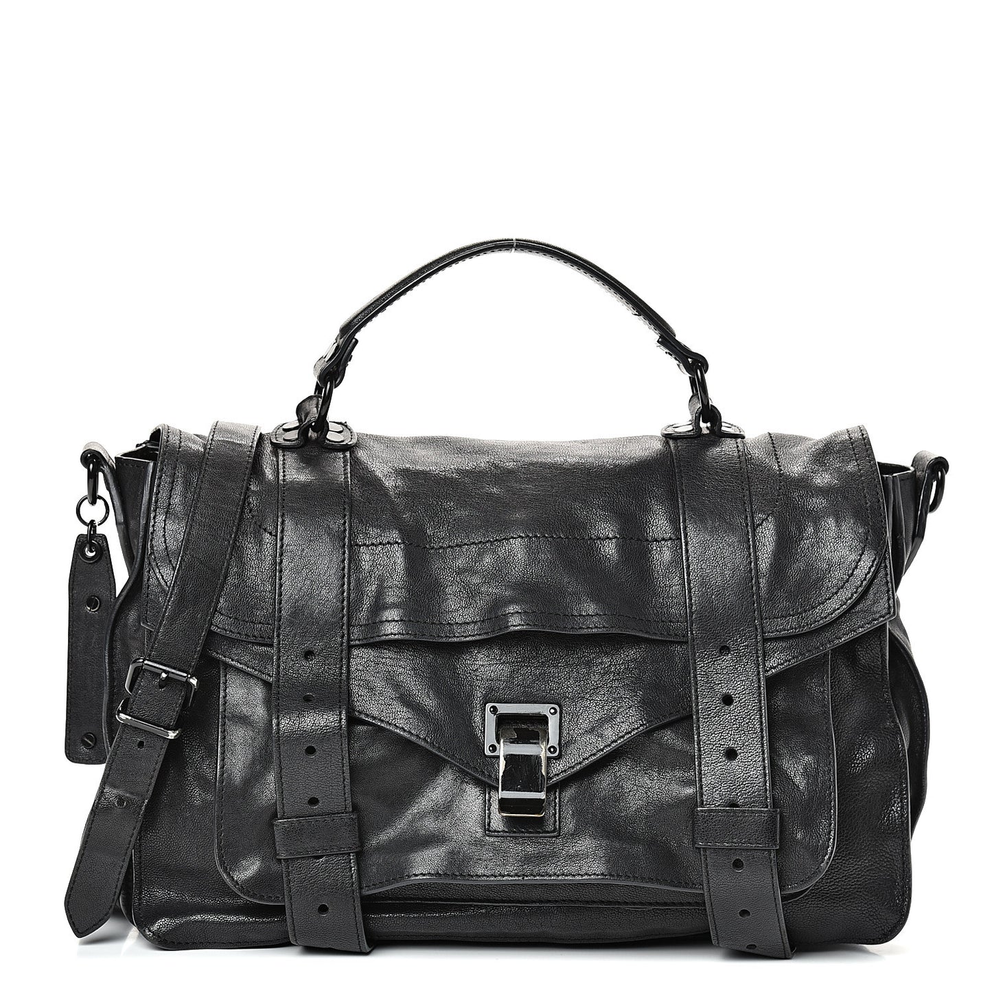 Lambskin Medium PS1 Satchel Black