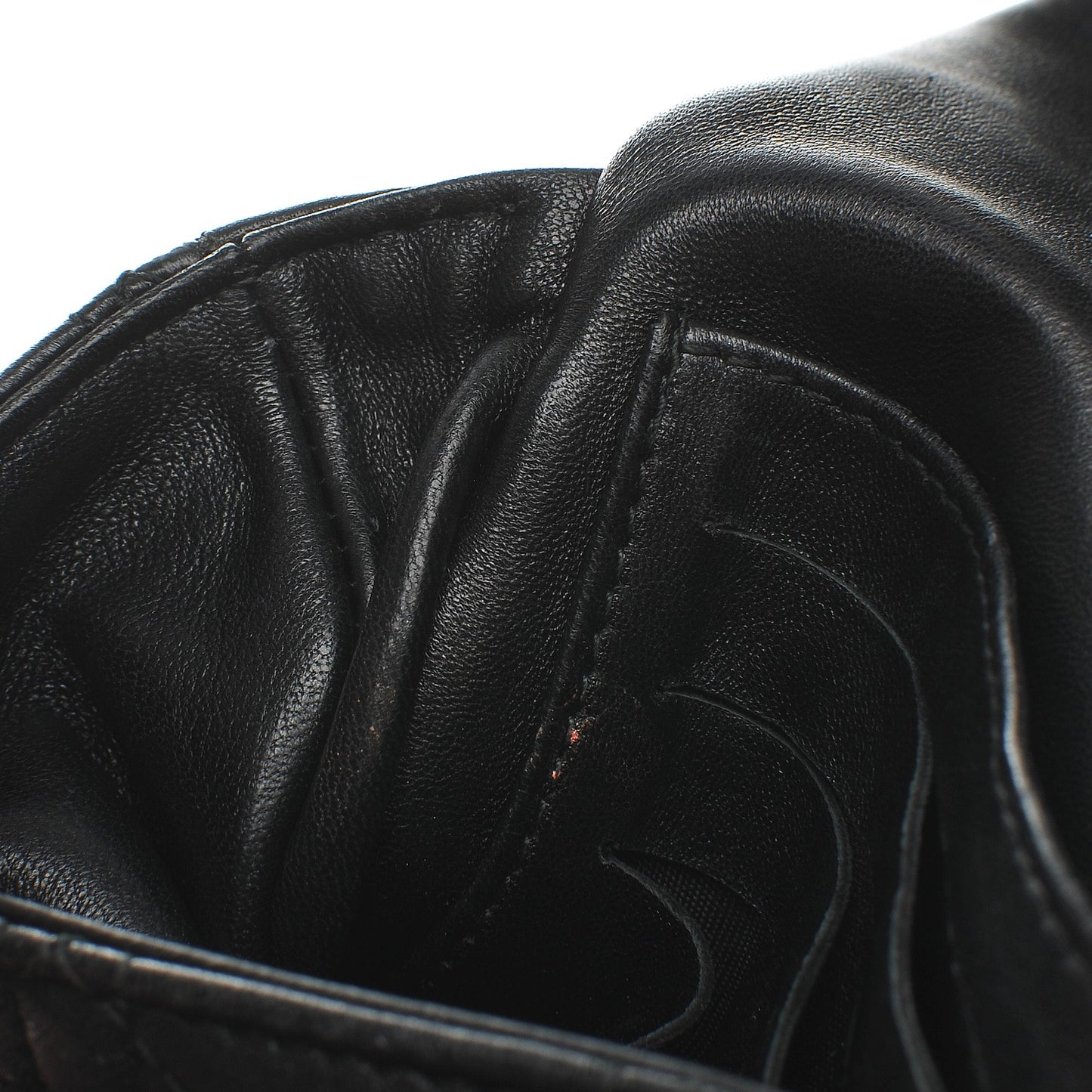 Lambskin Cannage New Lock Pouch Black