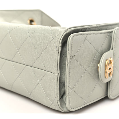 Chanel Caviar Quilted Mini Chanel 25 Handbag Light Green 10 of 11