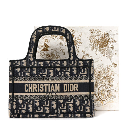 Christian Dior Oblique Mini Book Tote Blue Multicolor 10 of 11