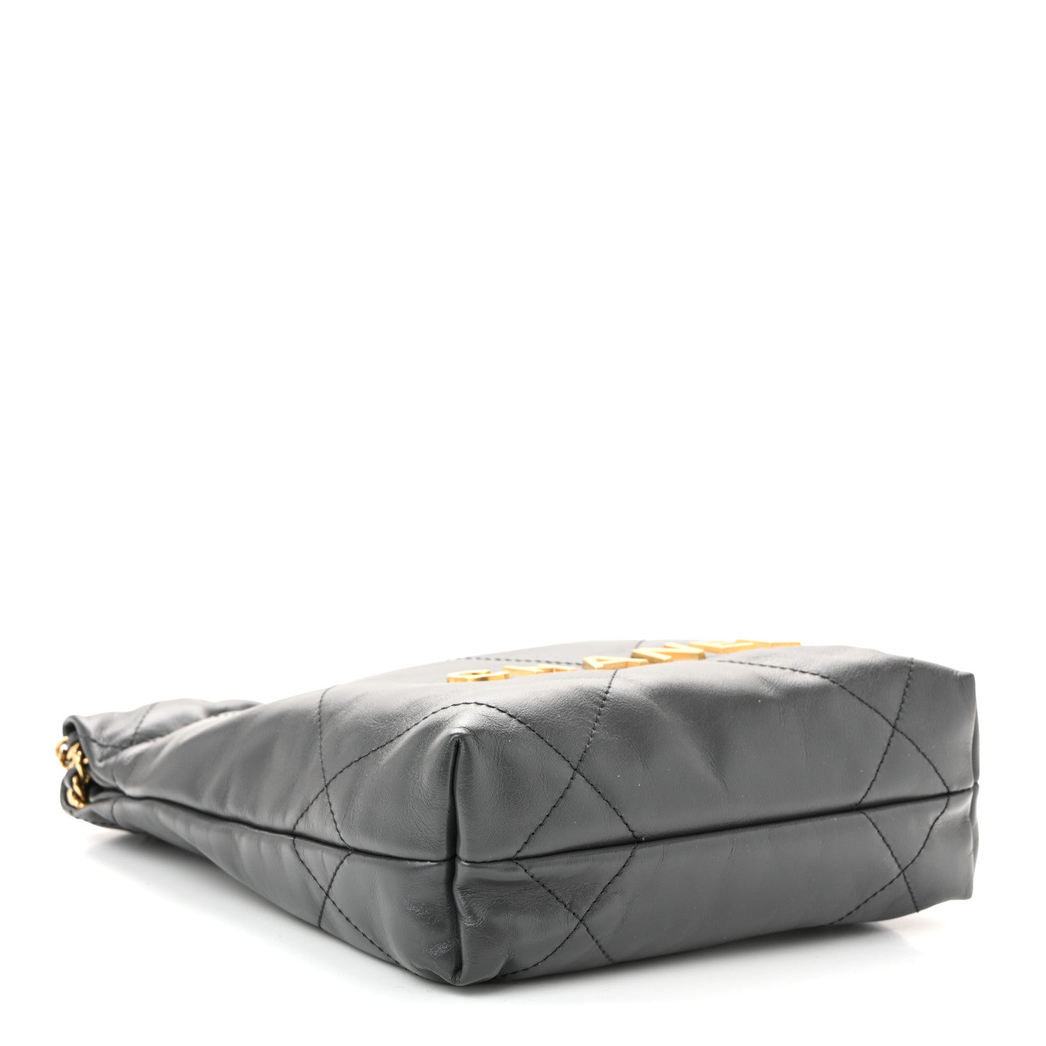 Chanel Shiny Calfskin Quilted Mini Chanel 22 Dark Grey 3 of 9