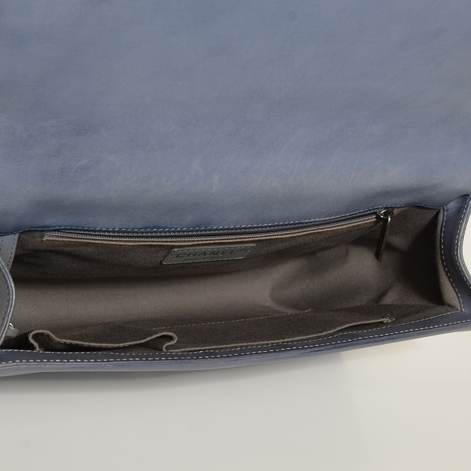 Chanel Lambskin Quilted Large Boy Flap Light Blue 5 of 10