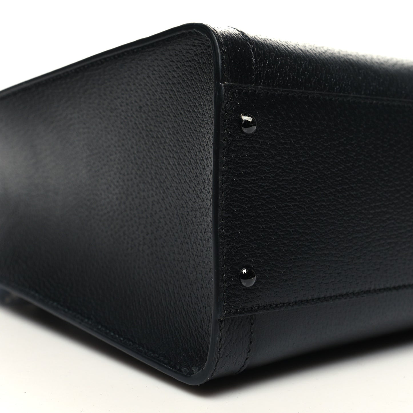 Textured Dollar Calfskin Web Monochrome Large Diana Tote Bag Black