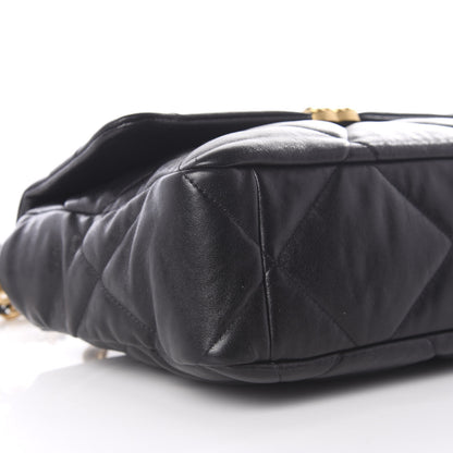 Chanel Goatskin Quilted Large 19 Flap Black 8 of 9