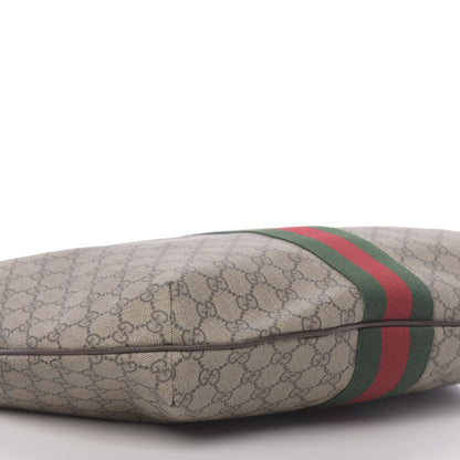 Gucci GG Supreme Monogram Web Ophidia Half Moon Hobo Brown 8 of 11