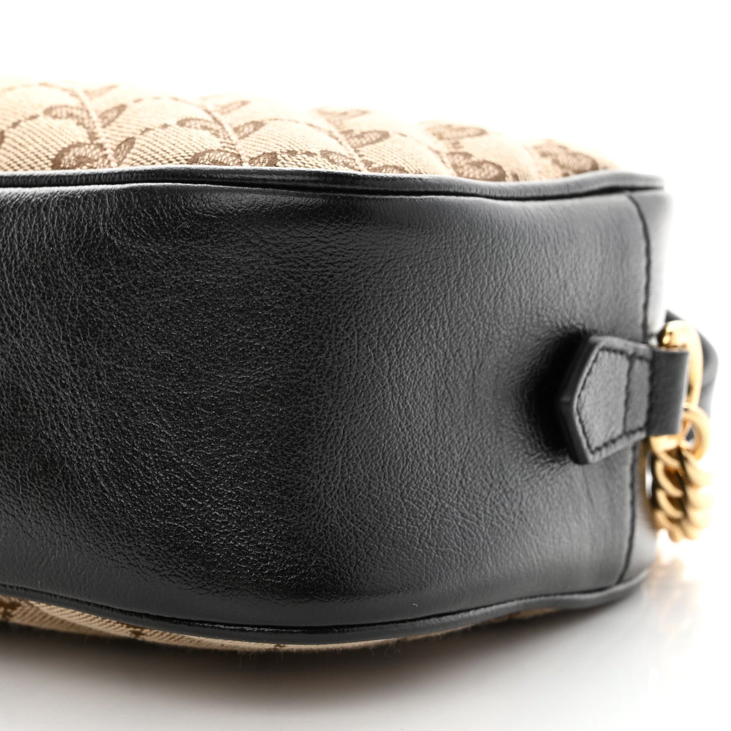 Monogram Matelasse Diagonal Small GG Marmont Chain Shoulder Bag Beige Black