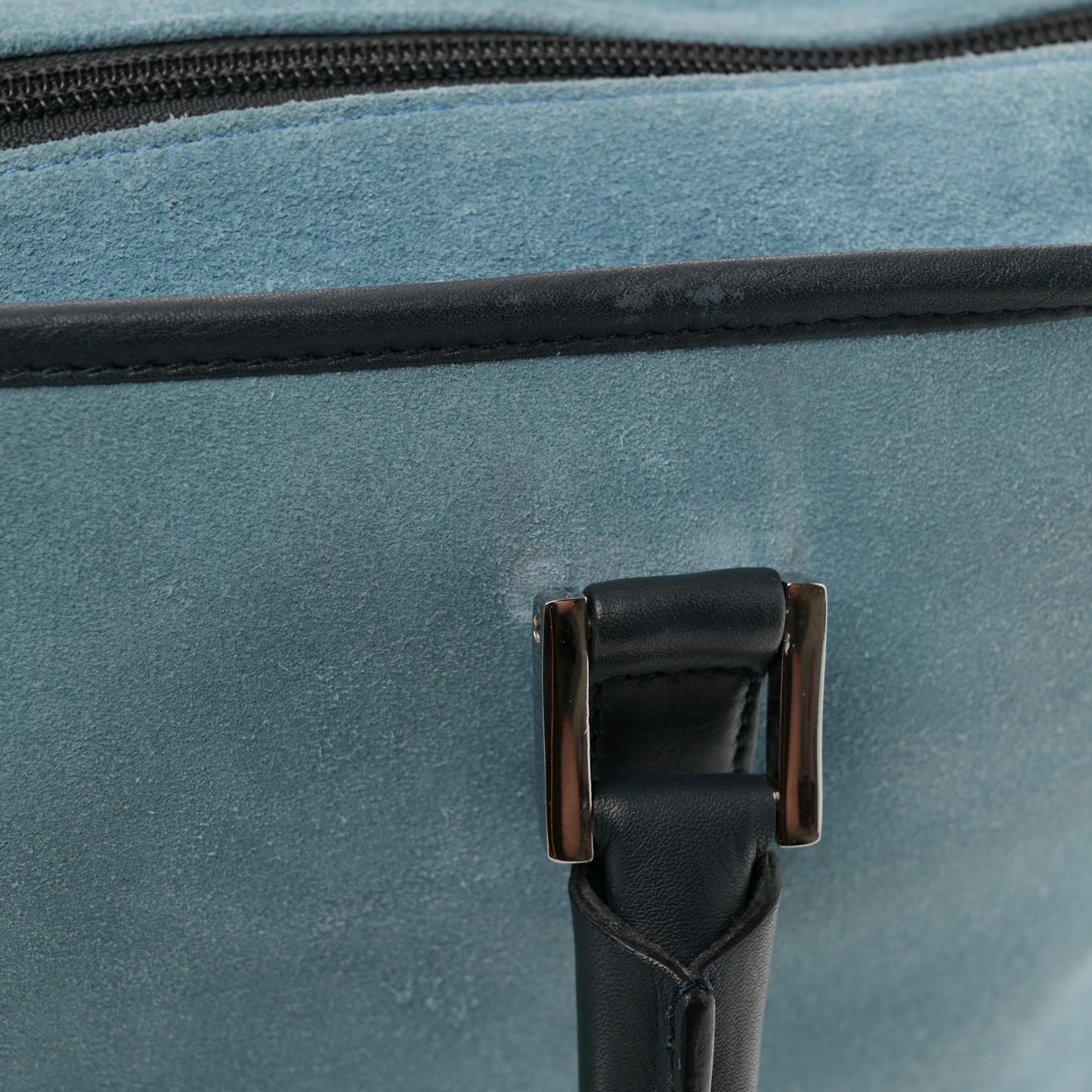 Suede Calfskin Amazona Blue Black