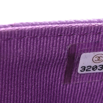 Chanel Caviar Quilted Medium Gusset Flap Wallet Purple 7 of 7