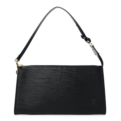 Louis Vuitton Epi Pochette Accessories 24 Black 1 of 9