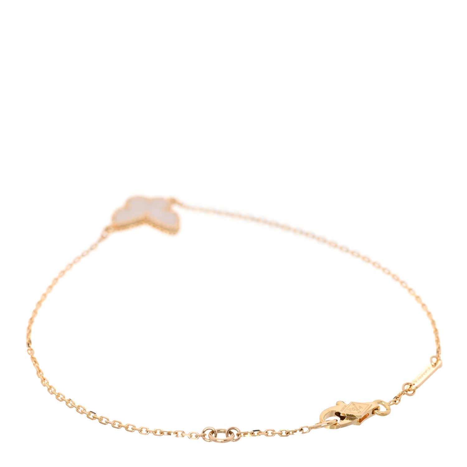 Van Cleef & Arpels 18K Yellow Gold Mother of Pearl Sweet Alhambra Butterfly Bracelet 2 of 4