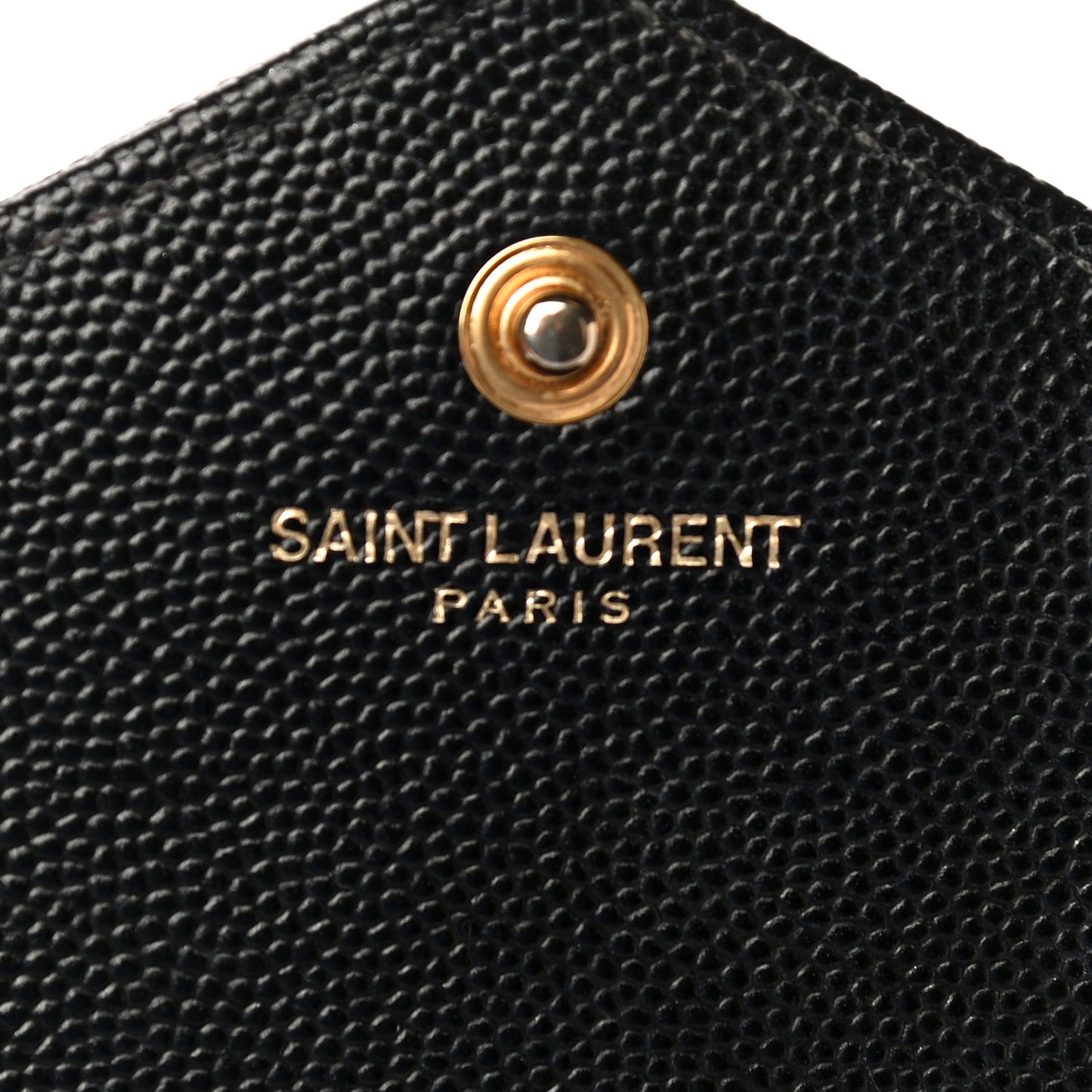 Grain De Poudre Matelasse Chevron Monogram Chain Wallet Black