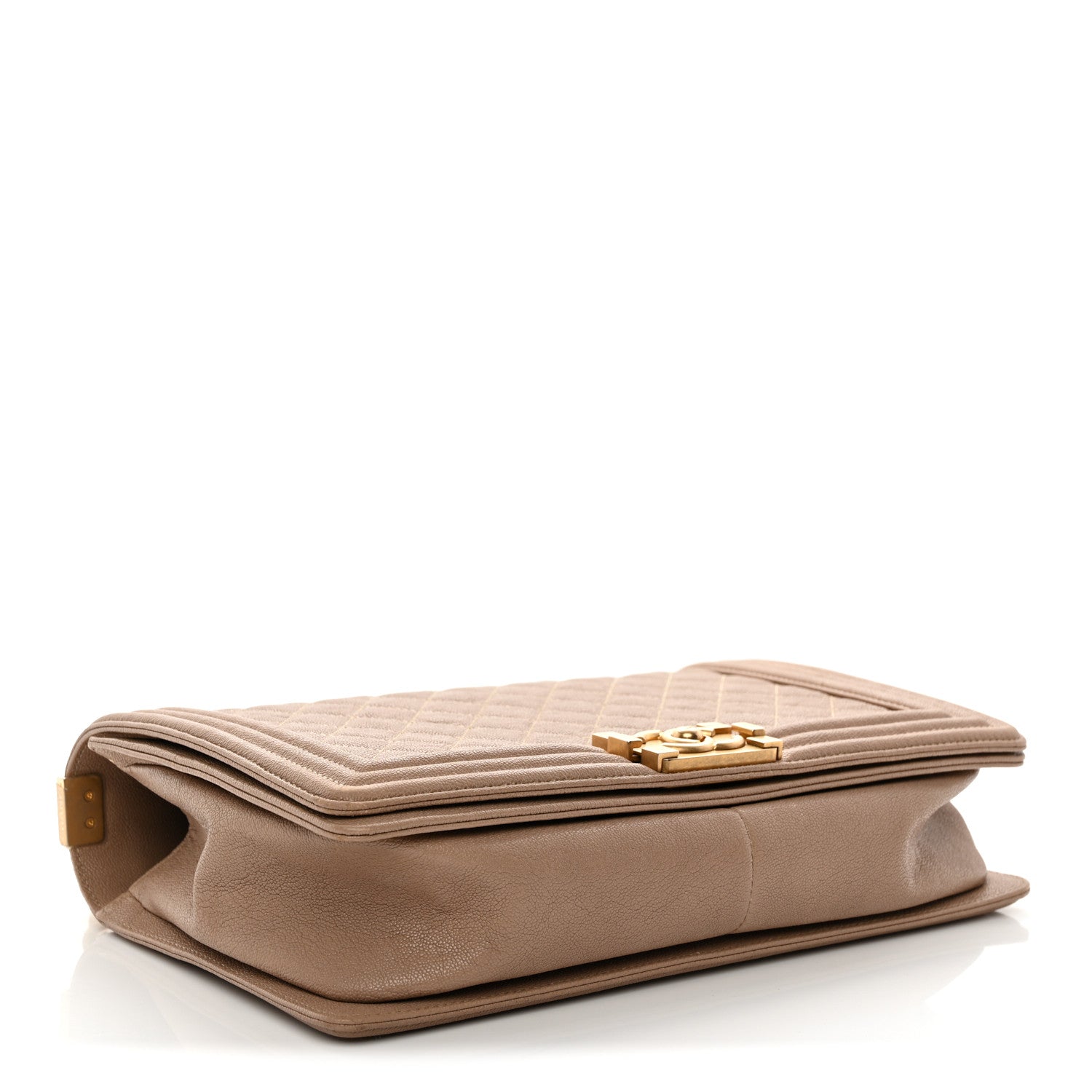 Chanel Caviar Quilted New Medium Boy Flap Dark Beige 4 of 12