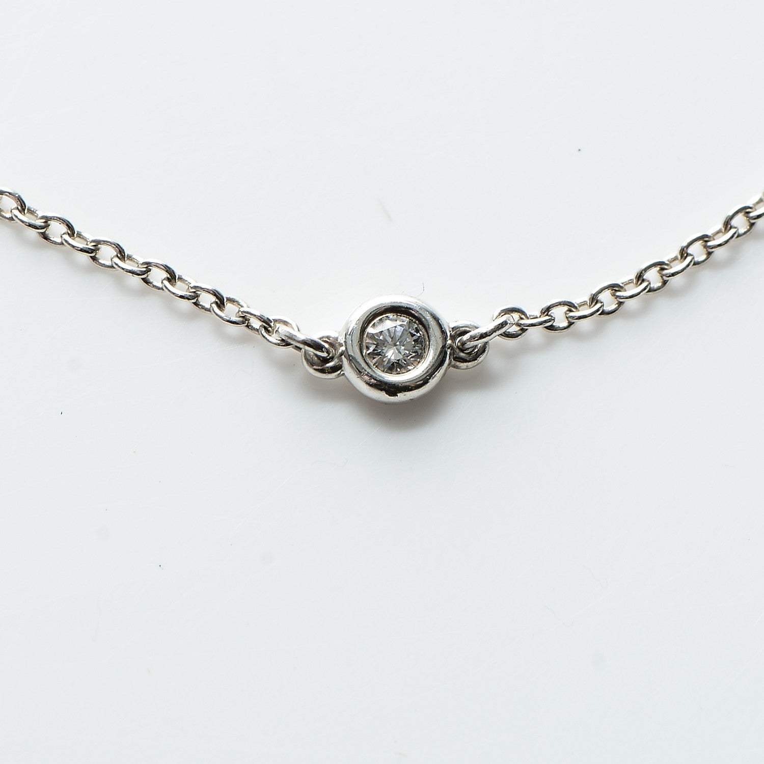 Tiffany Sterling Silver Diamond .09ct Elsa Peretti Diamonds By The Yard Bracelet 4 of 5