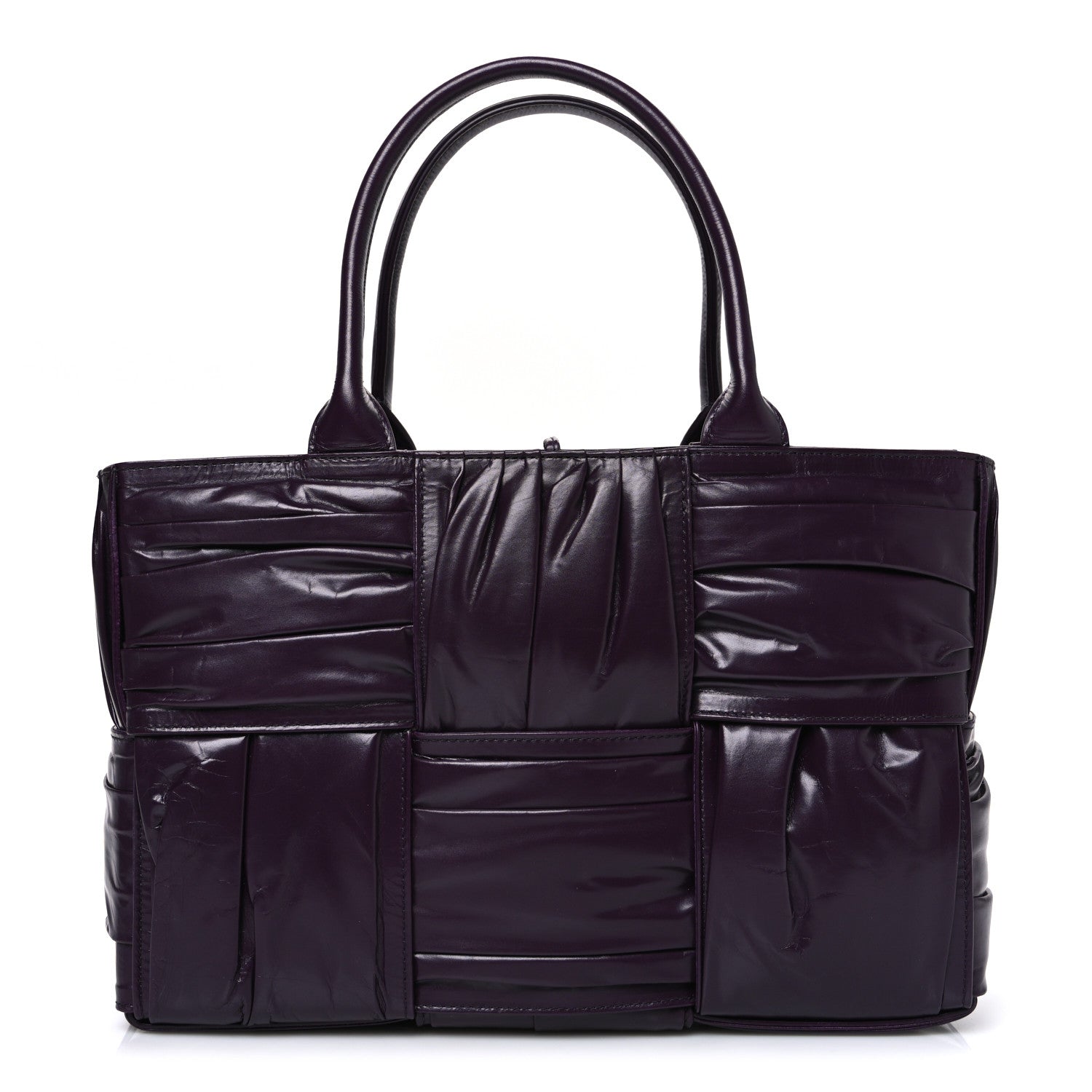Bottega Veneta Foulard Intrecciato Pleated Medium Arco Tote Dark Mystic 1 of 10