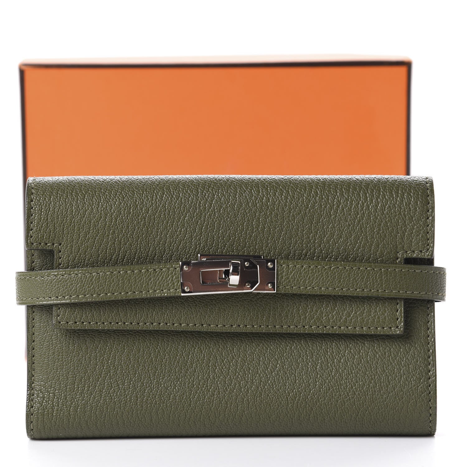 Hermes Chevre Mysore Medium Kelly Wallet Vert Veronese 16 of 16