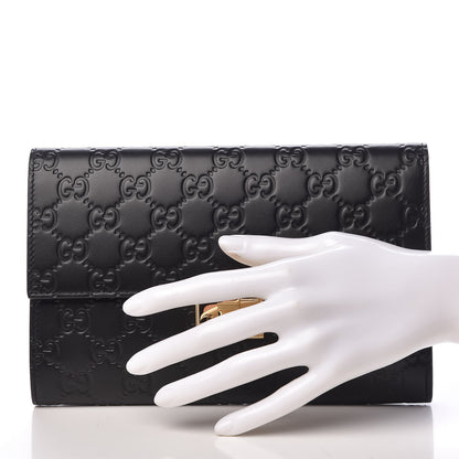 Gucci Guccissima Padlock Clutch Black 2 of 10