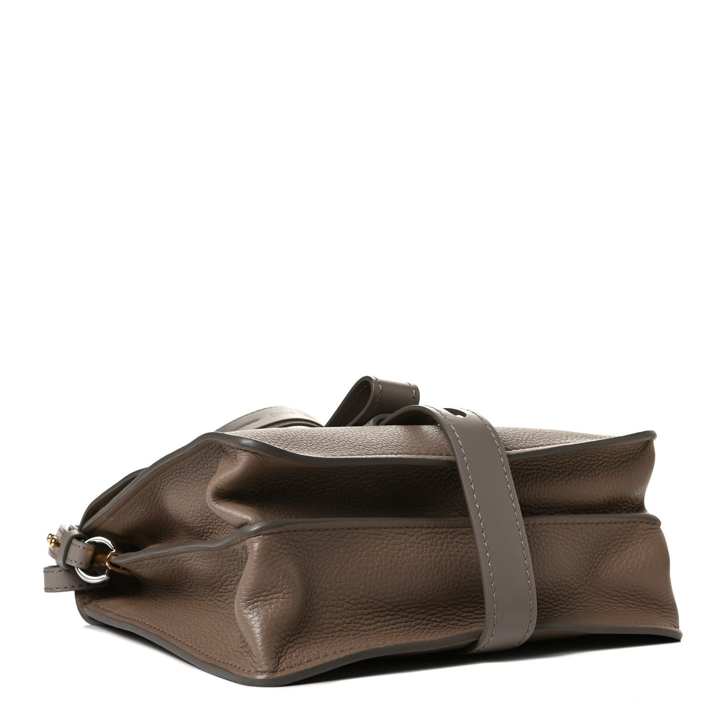 Shiny Grained Calfskin Medium Aby Day Shoulder Bag Motty Grey