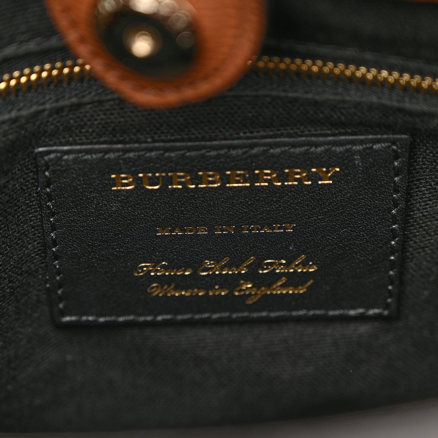 Burberry Derby Calfskin House Check Small Banner Tote Tan 6 of 11