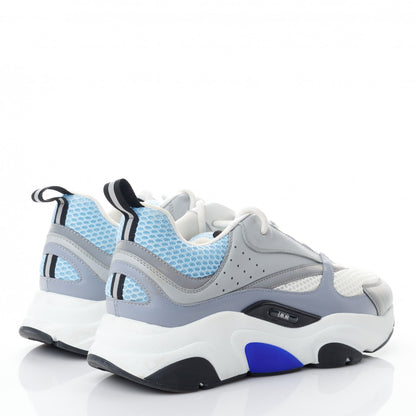Christian Dior Technical Mesh Calfskin Mens B22 Sneakers 42 White Blue Grey 4 of 15